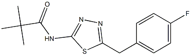 N-[5-(4-fluorobenzyl)-1,3,4-thiadiazol-2-yl]-2,2-dimethylpropanamide Struktur
