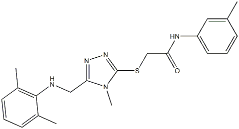 2-[(5-{[(2,6-dimethylphenyl)amino]methyl}-4-methyl-4H-1,2,4-triazol-3-yl)sulfanyl]-N-(3-methylphenyl)acetamide|