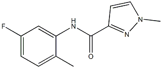 N-(5-fluoro-2-methylphenyl)-1-methyl-1H-pyrazole-3-carboxamide,,结构式