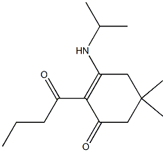 2-butyryl-3-(isopropylamino)-5,5-dimethylcyclohex-2-en-1-one Structure