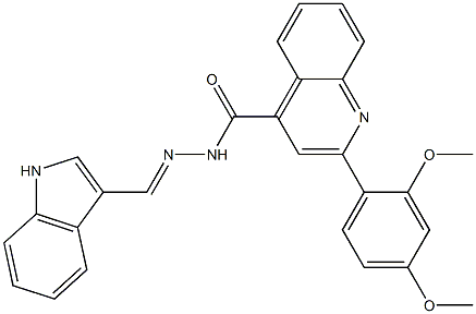 2-(2,4-dimethoxyphenyl)-N'-(1H-indol-3-ylmethylene)-4-quinolinecarbohydrazide Structure