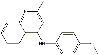 N-(4-メトキシフェニル)-2-メチルキノリン-4-アミン 化学構造式