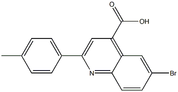 6-bromo-2-(4-methylphenyl)-4-quinolinecarboxylic acid,,结构式