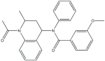 N-(1-acetyl-2-methyl-1,2,3,4-tetrahydro-4-quinolinyl)-3-methoxy-N-phenylbenzamide|