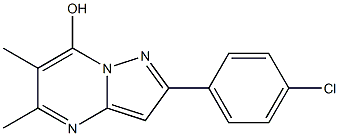 2-(4-chlorophenyl)-5,6-dimethylpyrazolo[1,5-a]pyrimidin-7-ol 化学構造式