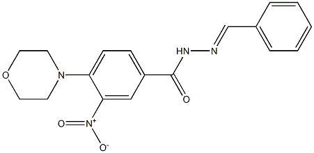 N'-benzylidene-3-nitro-4-(4-morpholinyl)benzohydrazide Struktur