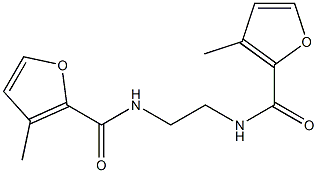 3-methyl-N-{2-[(3-methyl-2-furoyl)amino]ethyl}-2-furamide Struktur