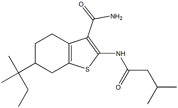 2-[(3-methylbutanoyl)amino]-6-tert-pentyl-4,5,6,7-tetrahydro-1-benzothiophene-3-carboxamide