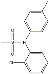 (2-chlorophenyl)-N-(4-methylphenyl)methanesulfonamide,,结构式