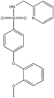 4-(2-methoxyphenoxy)-N-(2-pyridinylmethyl)benzenesulfonamide 化学構造式