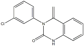 3-(3-chlorophenyl)-4-methylene-3,4-dihydro-2(1H)-quinazolinone,,结构式