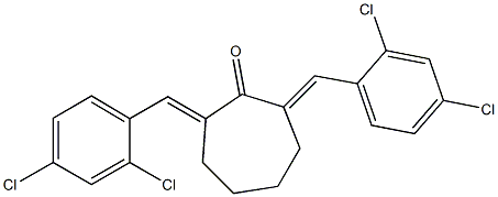 2,7-bis(2,4-dichlorobenzylidene)cycloheptanone Struktur