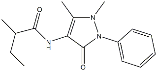 N-(1,5-dimethyl-3-oxo-2-phenyl-2,3-dihydro-1H-pyrazol-4-yl)-2-methylbutanamide,,结构式