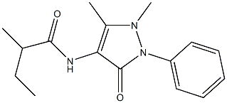 N-(1,5-dimethyl-3-oxo-2-phenyl-2,3-dihydro-1H-pyrazol-4-yl)-2-methylbutanamide 结构式