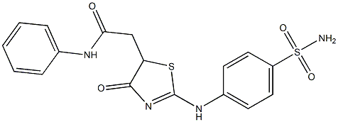 2-{2-[4-(aminosulfonyl)anilino]-4-oxo-4,5-dihydro-1,3-thiazol-5-yl}-N-phenylacetamide|