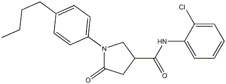 1-(4-butylphenyl)-N-(2-chlorophenyl)-5-oxopyrrolidine-3-carboxamide 结构式