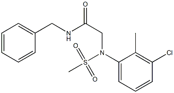 N-benzyl-2-[3-chloro-2-methyl(methylsulfonyl)anilino]acetamide