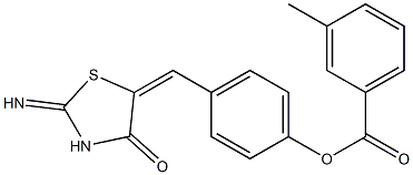 4-[(2-imino-4-oxo-1,3-thiazolidin-5-ylidene)methyl]phenyl 3-methylbenzoate|