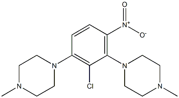 1-[2-chloro-6-nitro-3-(4-methyl-1-piperazinyl)phenyl]-4-methylpiperazine 结构式