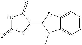 5-(3-methyl-1,3-benzothiazol-2(3H)-ylidene)-2-thioxo-1,3-thiazolidin-4-one 结构式