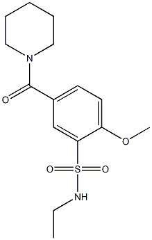 N-ethyl-2-methoxy-5-(1-piperidinylcarbonyl)benzenesulfonamide Structure