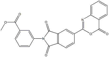 methyl 3-[1,3-dioxo-5-(4-oxo-4H-3,1-benzoxazin-2-yl)-1,3-dihydro-2H-isoindol-2-yl]benzoate Structure