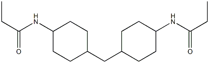 N-(4-{[4-(propionylamino)cyclohexyl]methyl}cyclohexyl)propanamide Structure