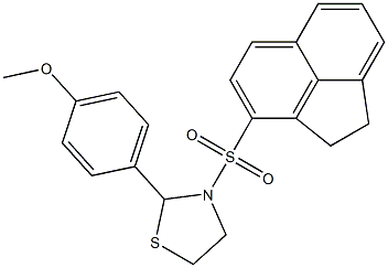 3-(1,2-dihydro-3-acenaphthylenylsulfonyl)-2-(4-methoxyphenyl)-1,3-thiazolidine Structure