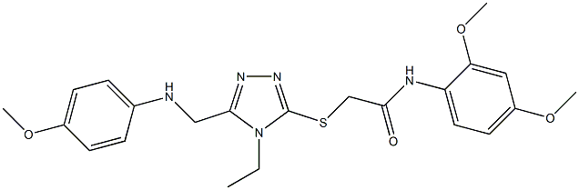 N-(2,4-dimethoxyphenyl)-2-({4-ethyl-5-[(4-methoxyanilino)methyl]-4H-1,2,4-triazol-3-yl}sulfanyl)acetamide