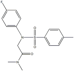  2-{4-fluoro[(4-methylphenyl)sulfonyl]anilino}-N,N-dimethylacetamide