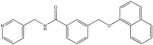 3-[(1-naphthyloxy)methyl]-N-(3-pyridinylmethyl)benzamide 化学構造式