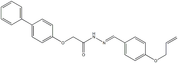 N'-[4-(allyloxy)benzylidene]-2-([1,1'-biphenyl]-4-yloxy)acetohydrazide 化学構造式