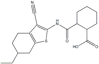 2-{[(3-cyano-6-ethyl-4,5,6,7-tetrahydro-1-benzothiophen-2-yl)amino]carbonyl}cyclohexanecarboxylic acid