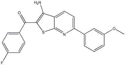 [3-amino-6-(3-methoxyphenyl)thieno[2,3-b]pyridin-2-yl](4-fluorophenyl)methanone,,结构式