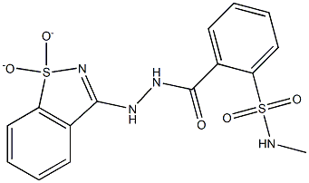 2-{[2-(1,1-dioxido-1,2-benzisothiazol-3-yl)hydrazino]carbonyl}-N-methylbenzenesulfonamide