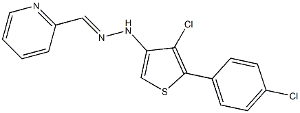 2-pyridinecarbaldehyde [4-chloro-5-(4-chlorophenyl)-3-thienyl]hydrazone Struktur