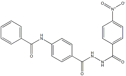 N-{4-[(2-{4-nitrobenzoyl}hydrazino)carbonyl]phenyl}benzamide Struktur