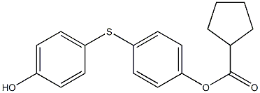 4-[(4-hydroxyphenyl)sulfanyl]phenyl cyclopentanecarboxylate 化学構造式