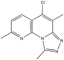 5-chloro-2,6,9-trimethyl[1,2,4]triazolo[4,3-a][1,8]naphthyridine 结构式