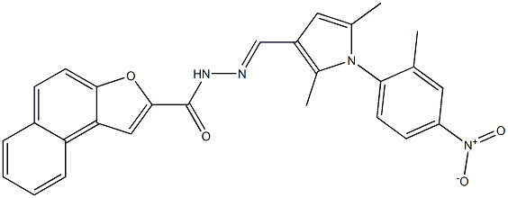 N'-[(1-{4-nitro-2-methylphenyl}-2,5-dimethyl-1H-pyrrol-3-yl)methylene]naphtho[2,1-b]furan-2-carbohydrazide Structure