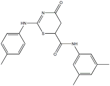  N-(3,5-dimethylphenyl)-4-oxo-2-(4-toluidino)-5,6-dihydro-4H-1,3-thiazine-6-carboxamide