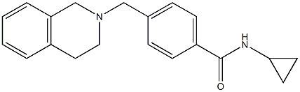 N-cyclopropyl-4-(3,4-dihydro-2(1H)-isoquinolinylmethyl)benzamide Struktur