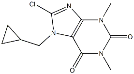 8-chloro-7-(cyclopropylmethyl)-1,3-dimethyl-3,7-dihydro-1H-purine-2,6-dione Structure