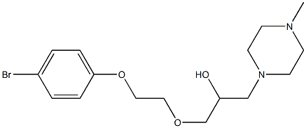 1-[2-(4-bromophenoxy)ethoxy]-3-(4-methyl-1-piperazinyl)-2-propanol 化学構造式