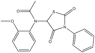 N-(2,4-dioxo-3-phenyl-1,3-thiazolidin-5-yl)-N-(2-methoxyphenyl)acetamide Struktur