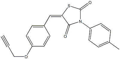 3-(4-methylphenyl)-5-[4-(prop-2-ynyloxy)benzylidene]-1,3-thiazolidine-2,4-dione Structure