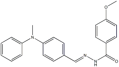 4-methoxy-N'-[4-(methylanilino)benzylidene]benzohydrazide 结构式