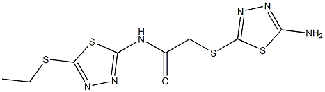 2-[(5-amino-1,3,4-thiadiazol-2-yl)sulfanyl]-N-[5-(ethylsulfanyl)-1,3,4-thiadiazol-2-yl]acetamide Structure
