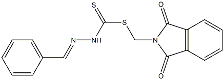 (1,3-dioxo-1,3-dihydro-2H-isoindol-2-yl)methyl 2-benzylidenehydrazinecarbodithioate,,结构式