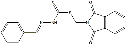 (1,3-dioxo-1,3-dihydro-2H-isoindol-2-yl)methyl 2-benzylidenehydrazinecarbodithioate Structure